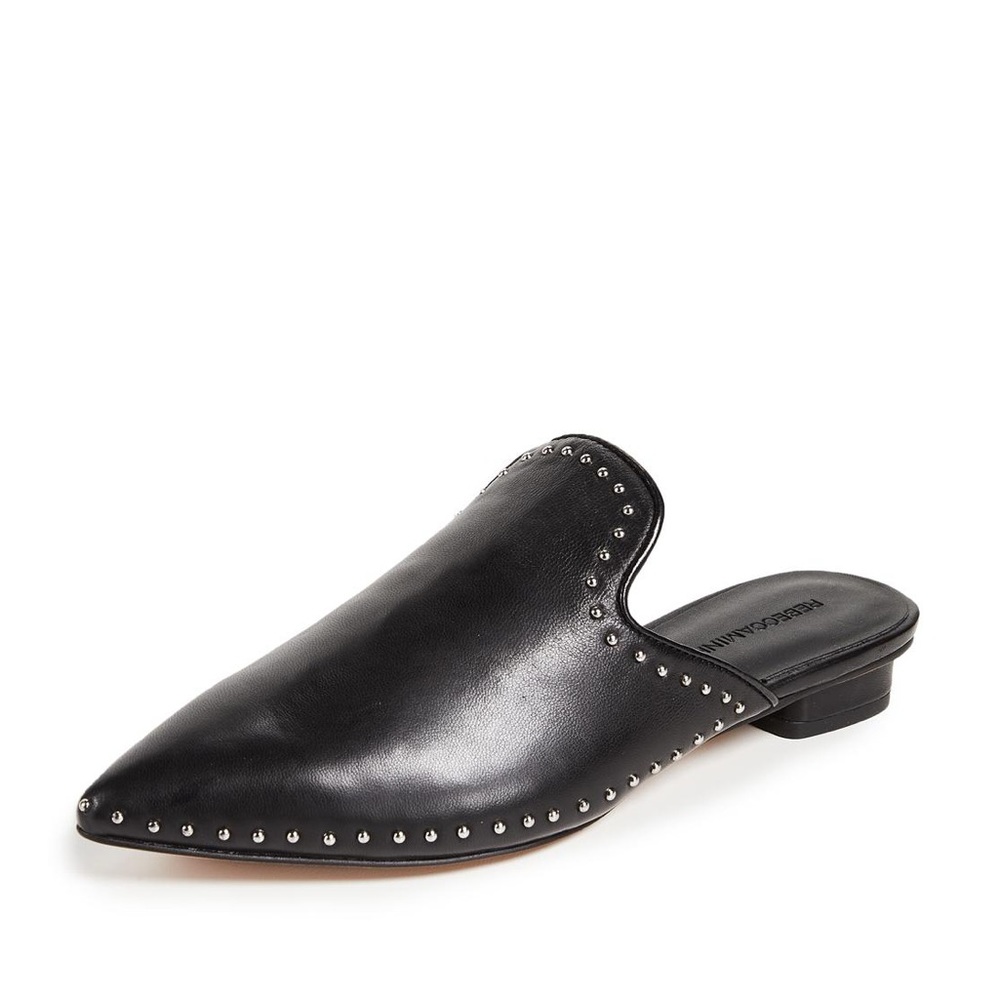 Rebecca Minkoff Chamille Studded Leather Pointed Toe Mules
